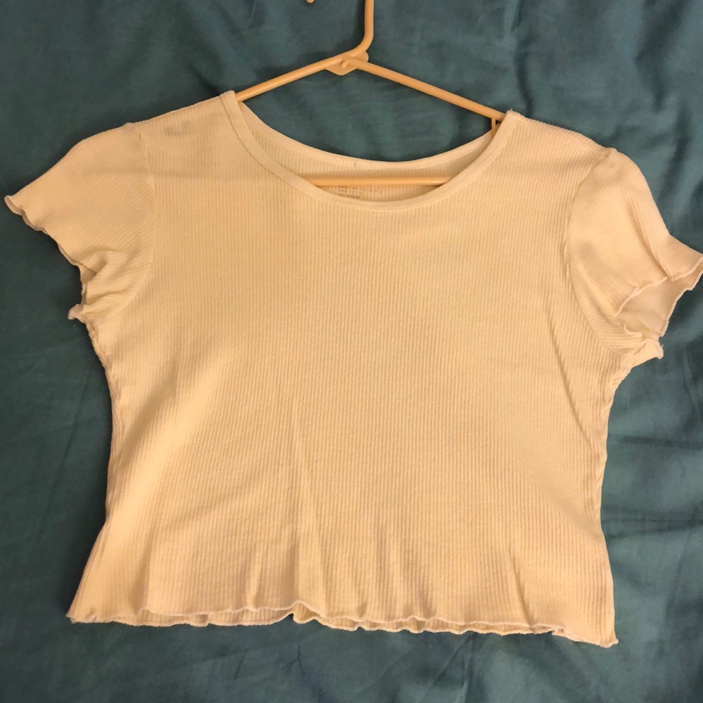 yellow crop top
